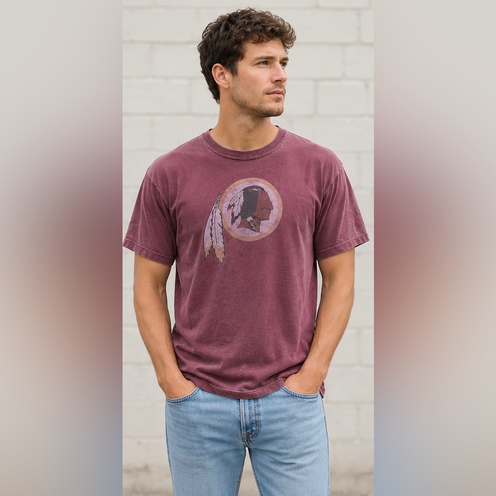 NFL Washington Redskins Burgundy Vintage Wash Graphic T-Shirt
